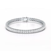 14.25 CT  Emerald Cut Tennis Lab Diamond Bracelet